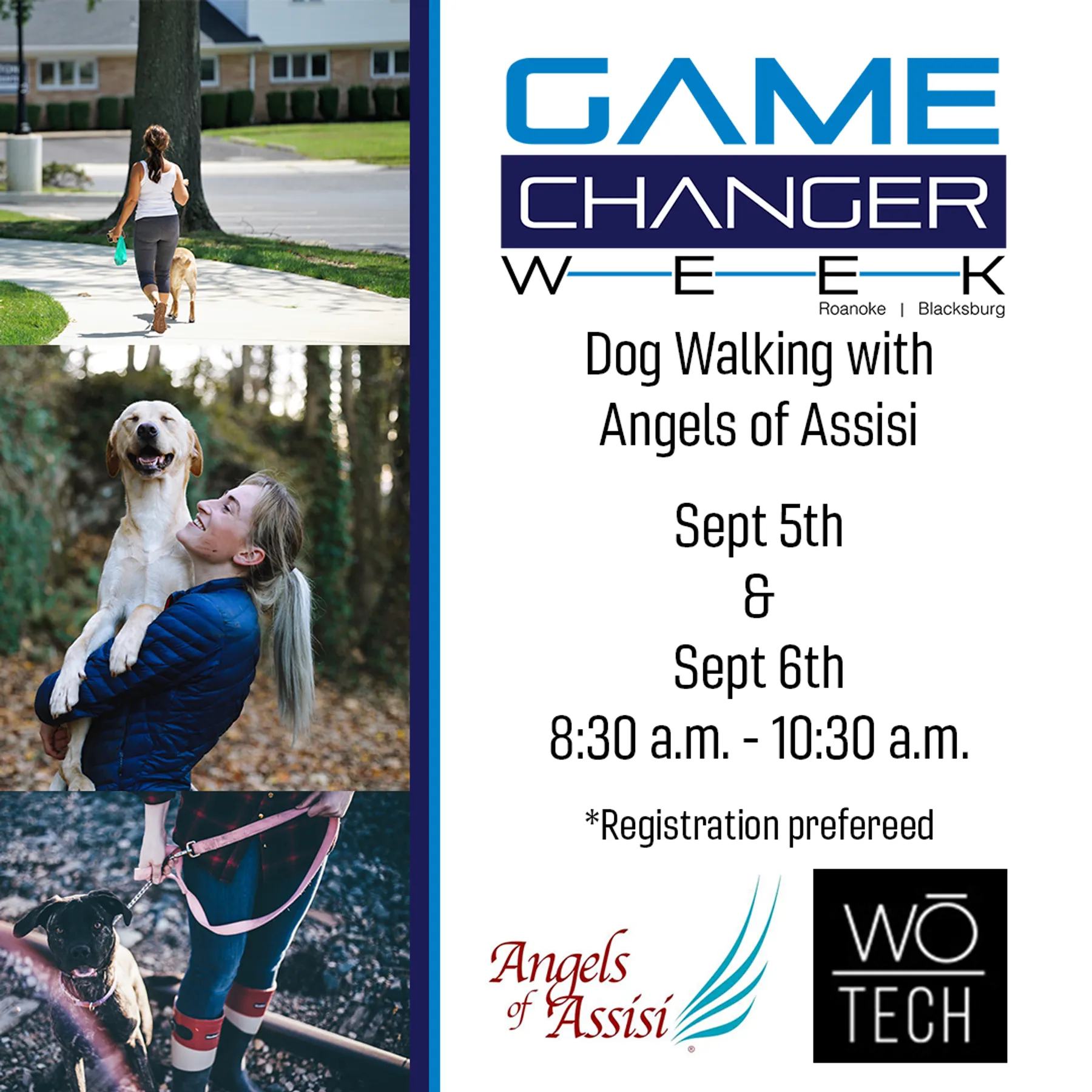 Dog Walking at Angels of Assisi as part of GameChanger Week