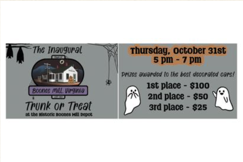 Inaugural Trunk or Treat at the Historic Boones Mill Depot